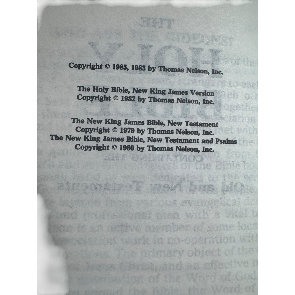 Gideons Holy Bible New King James Version NKJV Burgundy Thomas Nelson 1985 - Picture 7 of 7